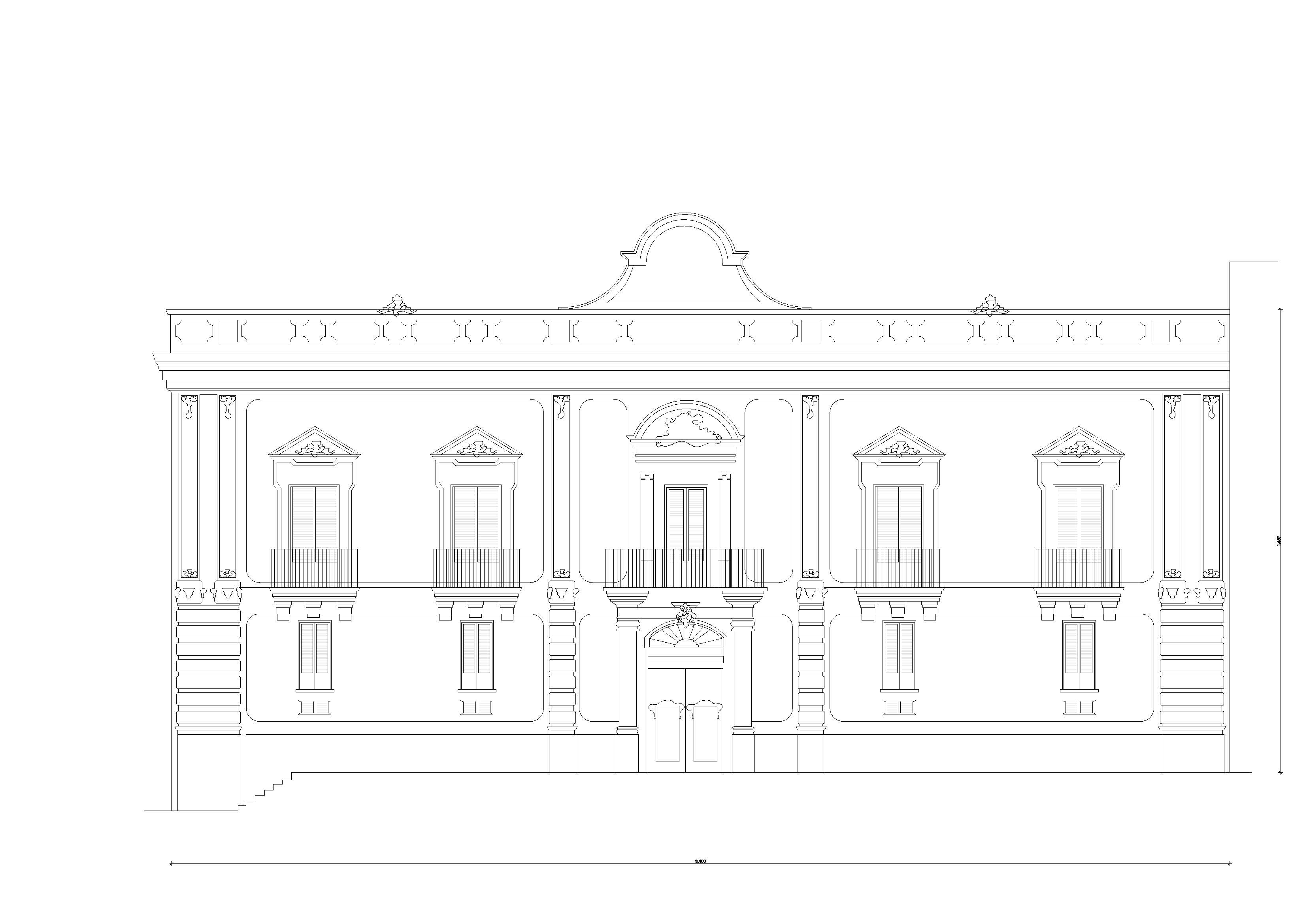 Redrawing Main Facade
